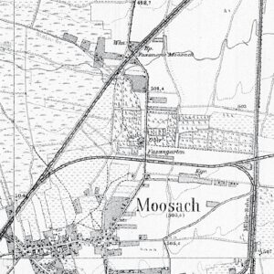 Karte von 1910: Moosach mit Fasangarten und Eggarten